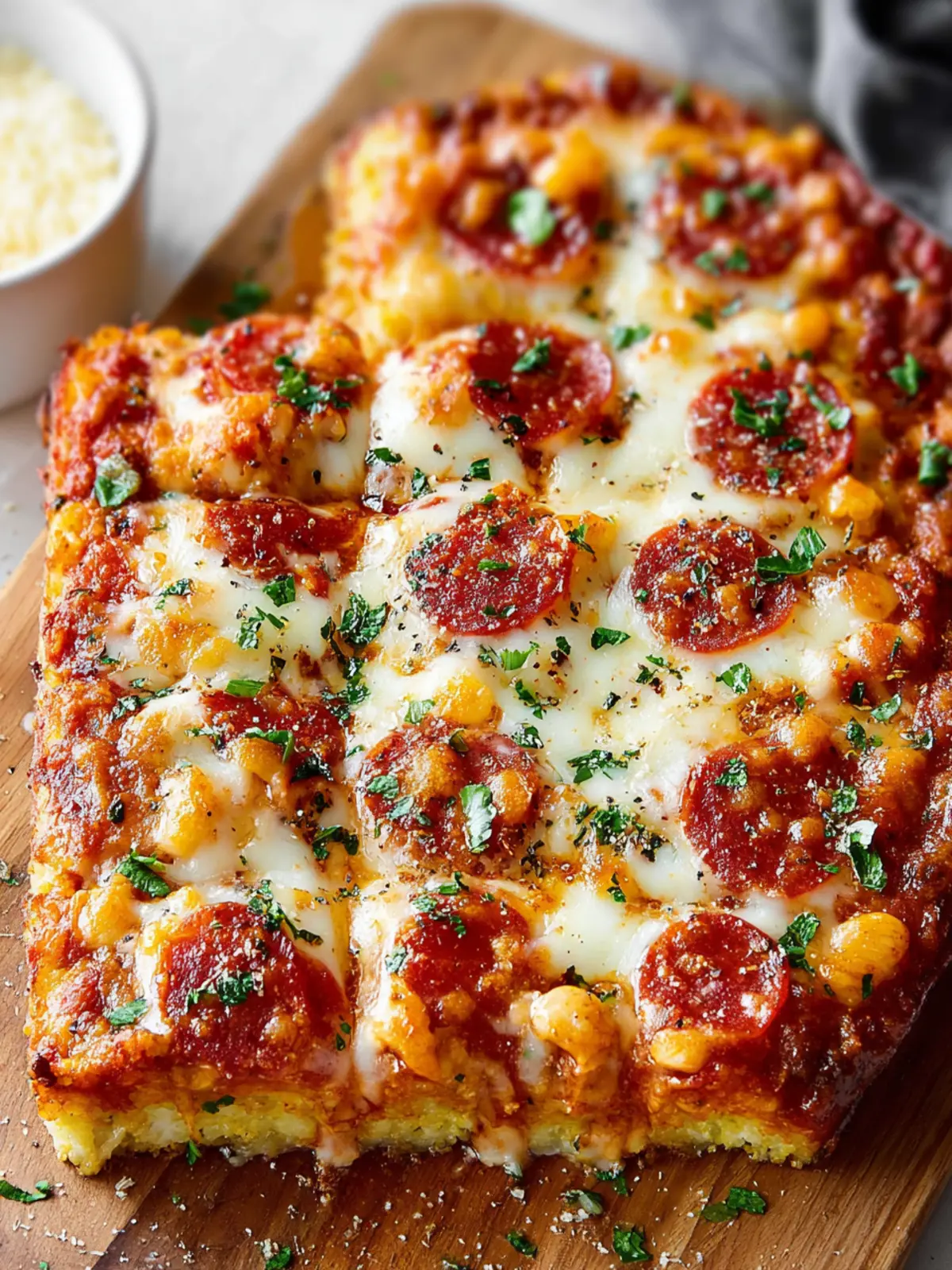 Cauliflower Pizza Casserole (Low Carb / Keto) First Image