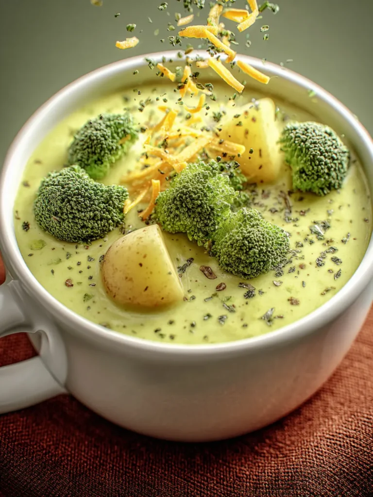 Indulge in Velvety Broccoli Potato Creamy Soup Delight First Image