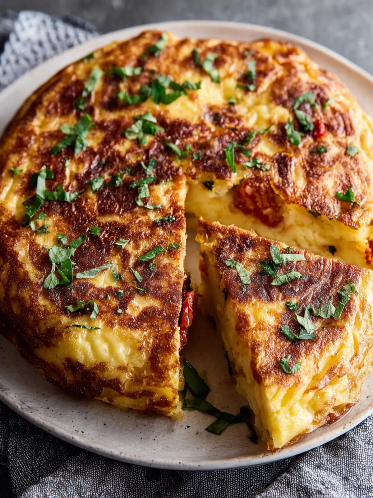 Spanish Omelette with Chorizo (Spanish Tortilla) First Image