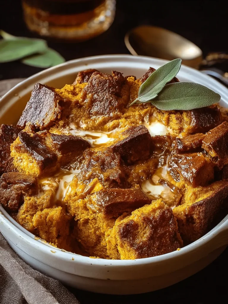 Irresistible Pumpkin Sage Bread Pudding Recipe Delight First Image