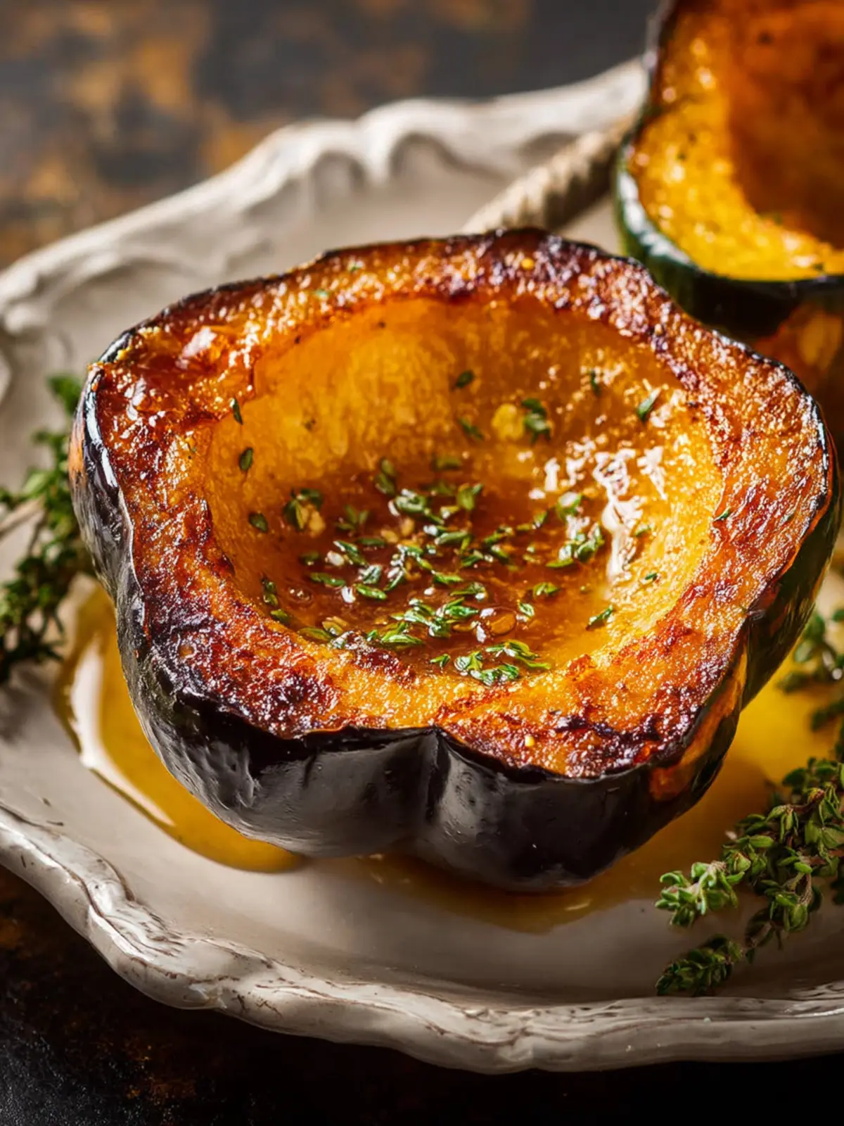 Maple Butter Roasted Acorn Squash First Image