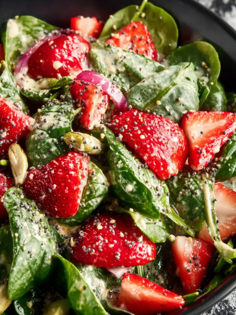 Strawberry Spinach Salad with Poppy Seed Dressing First Image