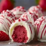 Strawberry Velvet Cheesecake Truffles First Image