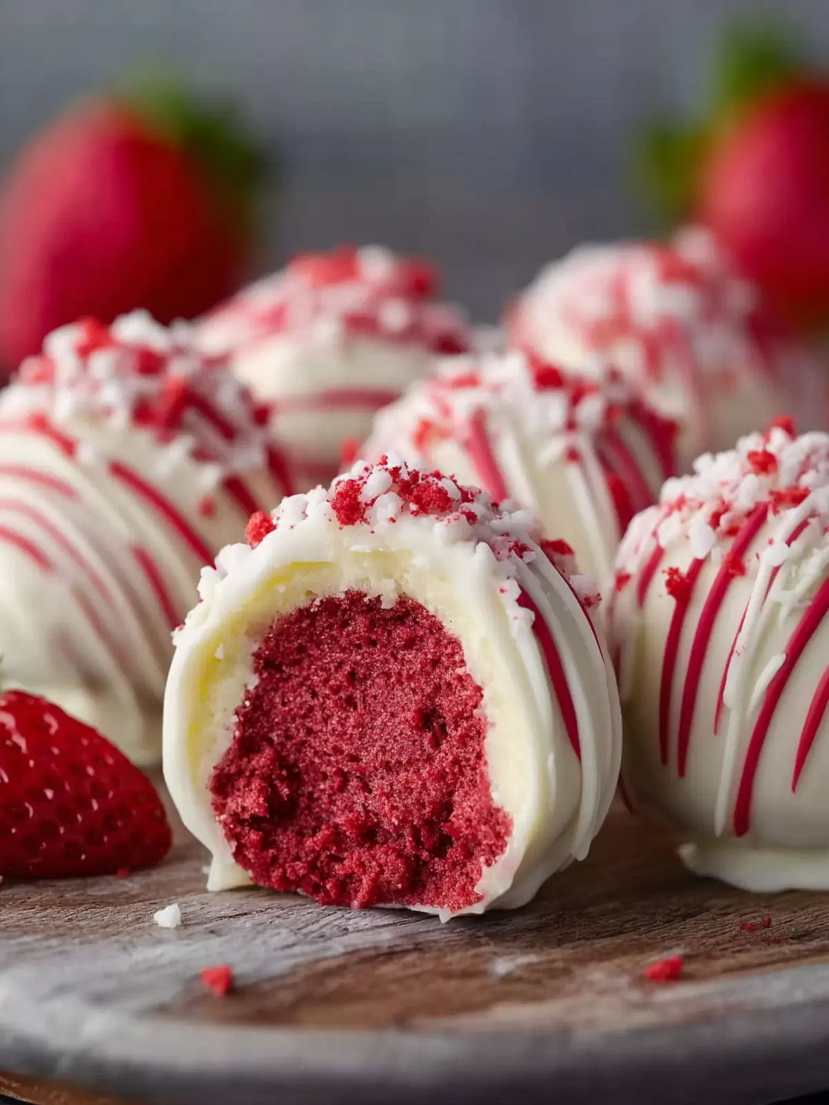 Strawberry Velvet Cheesecake Truffles First Image