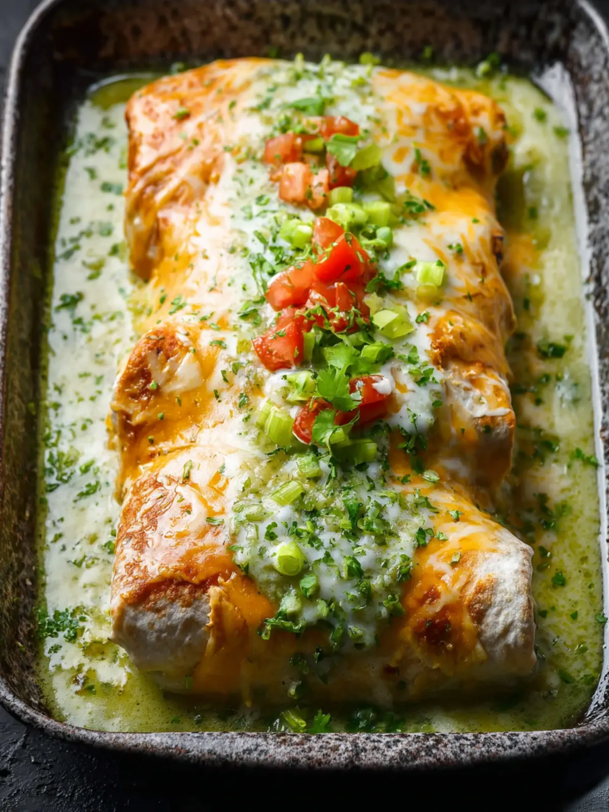 Smothered Burrito Recipe with Green Chile Sauce First Image