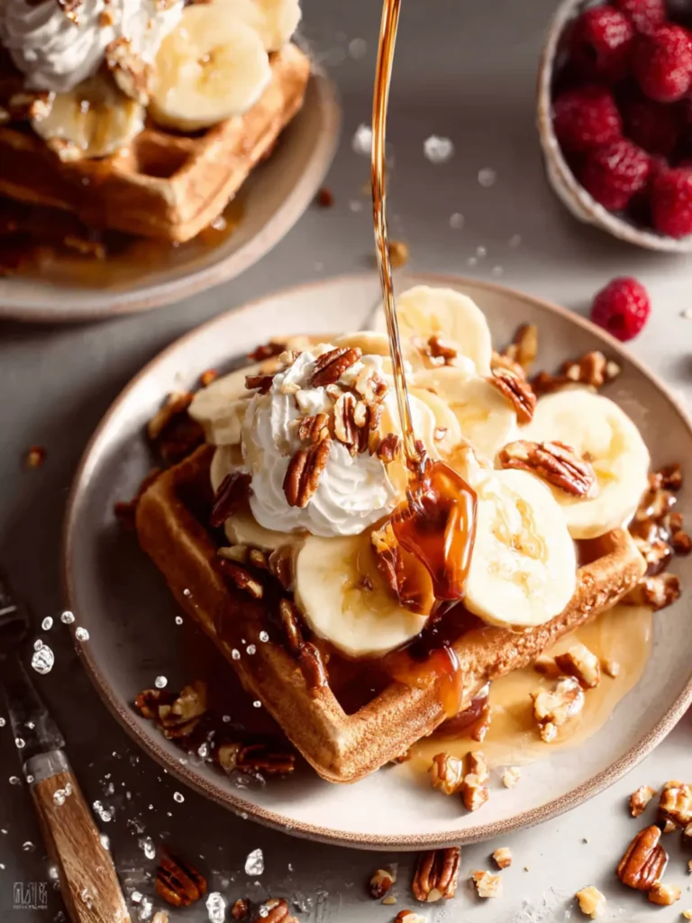 Banana Pecan Waffles First Image