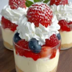 White Choco-Cheesecake Triple Berry Pudding Cups First Image