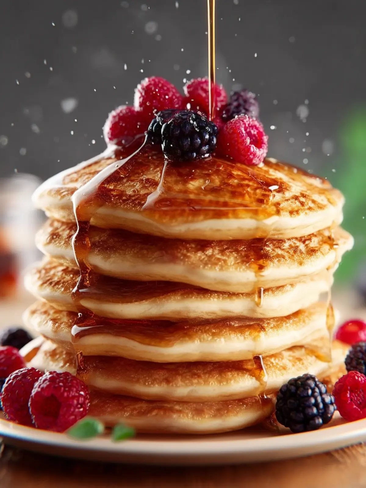 Vanilla Cinnamon Buttermilk Pancakes First Image