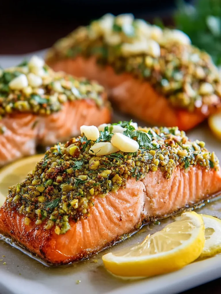 Irresistible Pistachio-Herb Crusted Salmon Recipe First Image