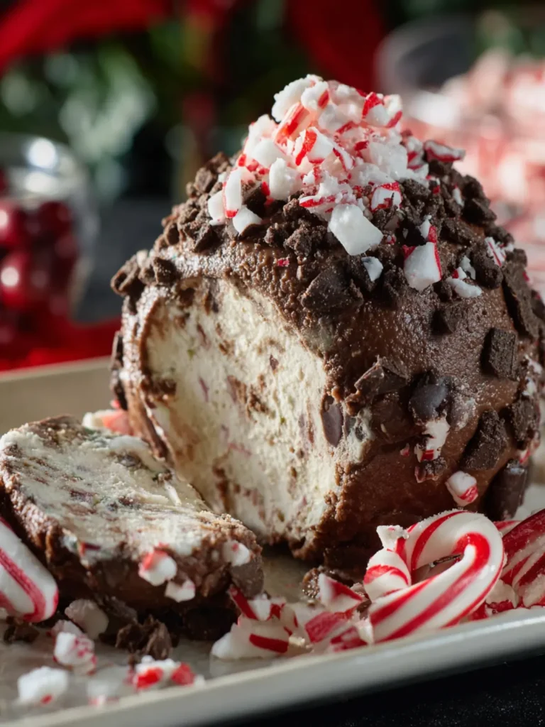 Peppermint Mocha Cheesecake Ball (No-Bake Dessert) First Image