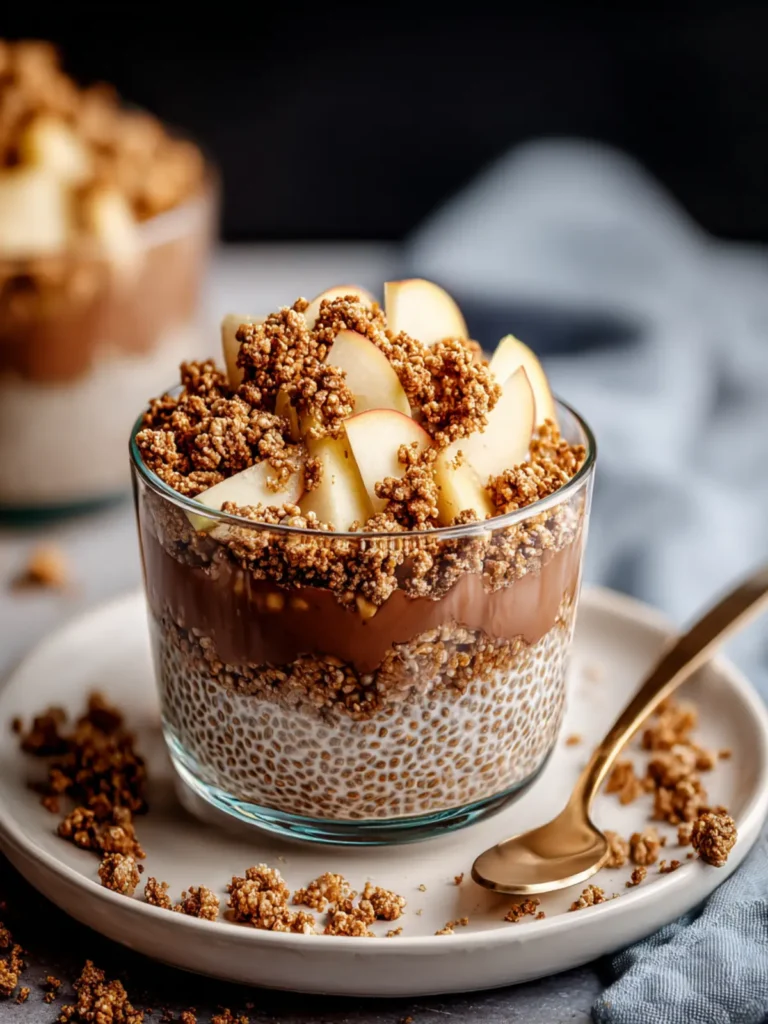 Cozy Apple Crumble Chia Pudding Recipe for Fall Bliss First Image