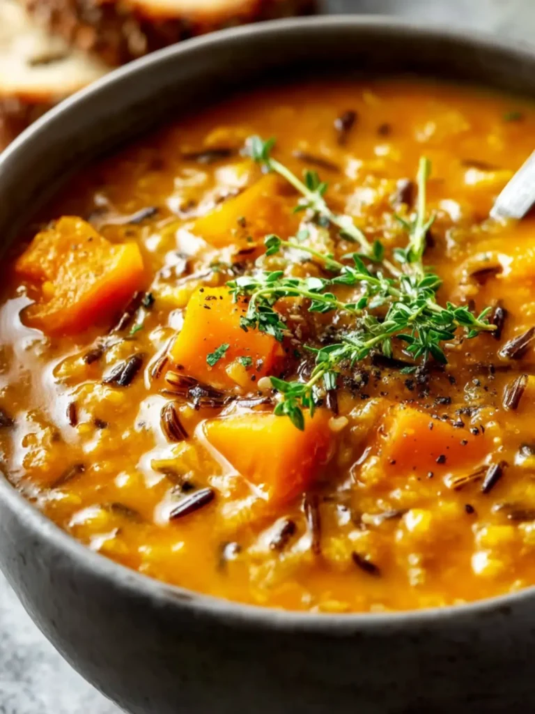Vegan Pumpkin Wild Rice Soup: Hearty & Flavorful! First Image