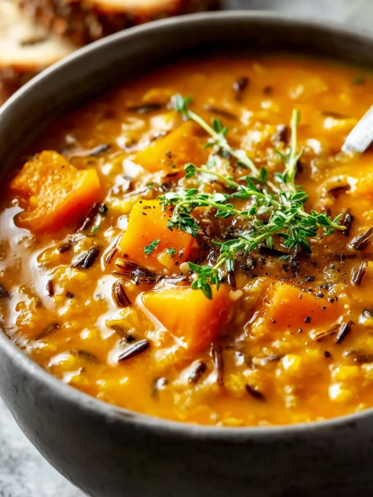 Vegan Pumpkin Wild Rice Soup: Hearty & Flavorful! First Image