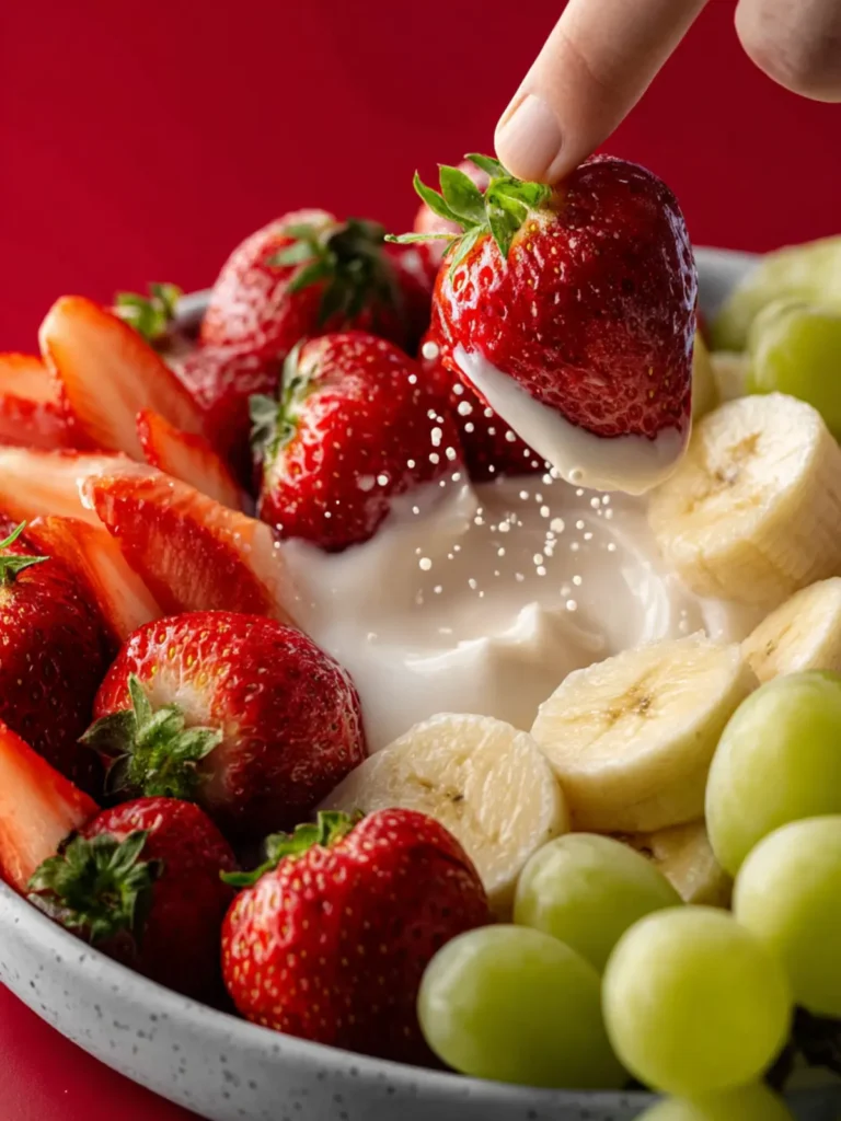 Easy Fruit Dip (only 3 ingredients!) First Image