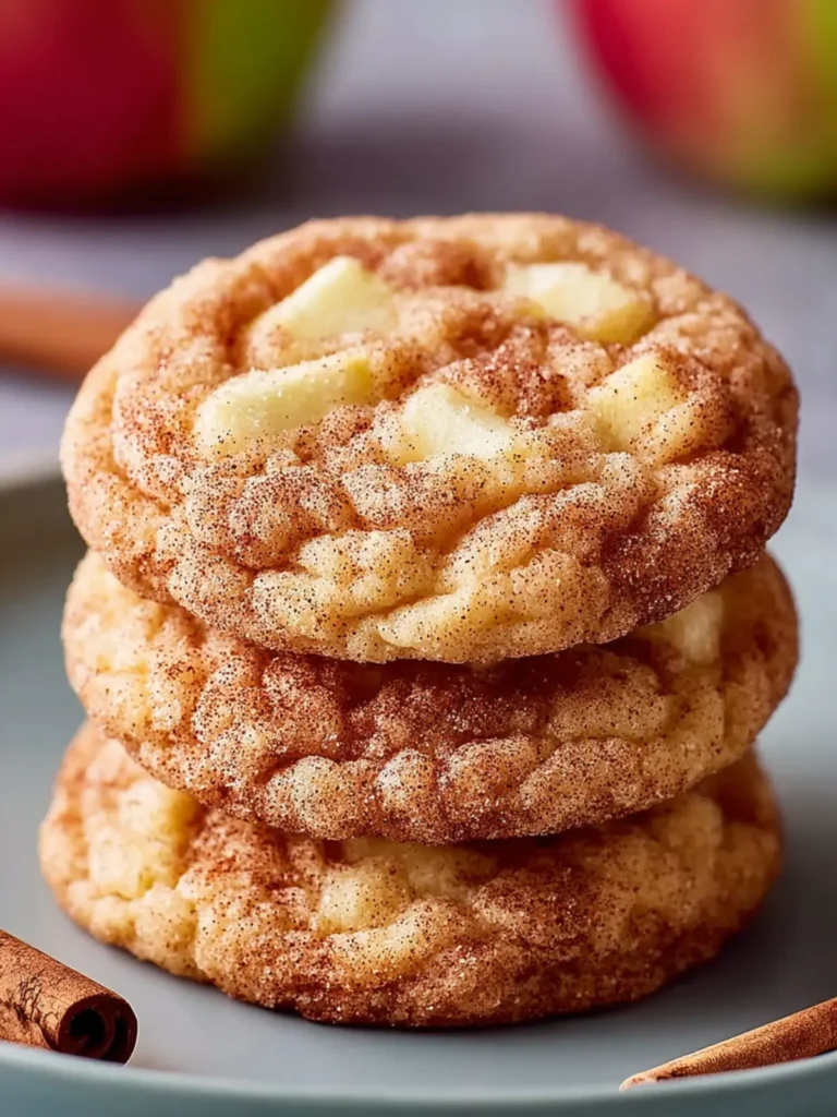 Fall Spiced Apple Cinnamon Snickerdoodle Cookies Recipe First Image
