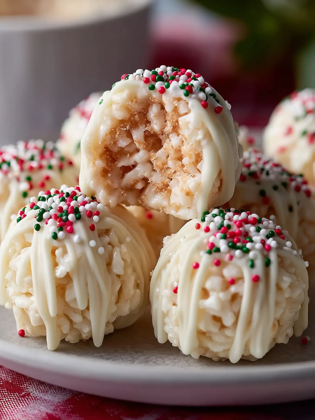 Delicious No-Bake White Chocolate Rice Krispie Balls First Image