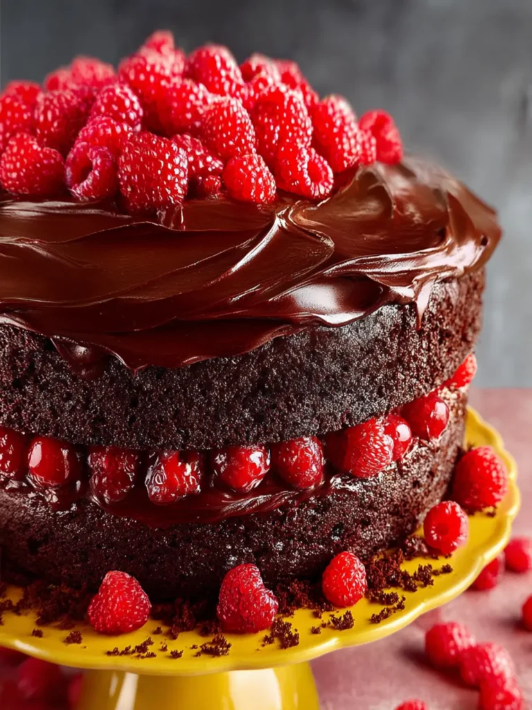 Chocolate Raspberry Cake {With Cake Mix} First Image