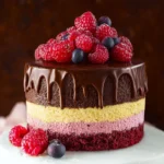 Chocolate Raspberry Mousse Cake {4 Layers} First Image