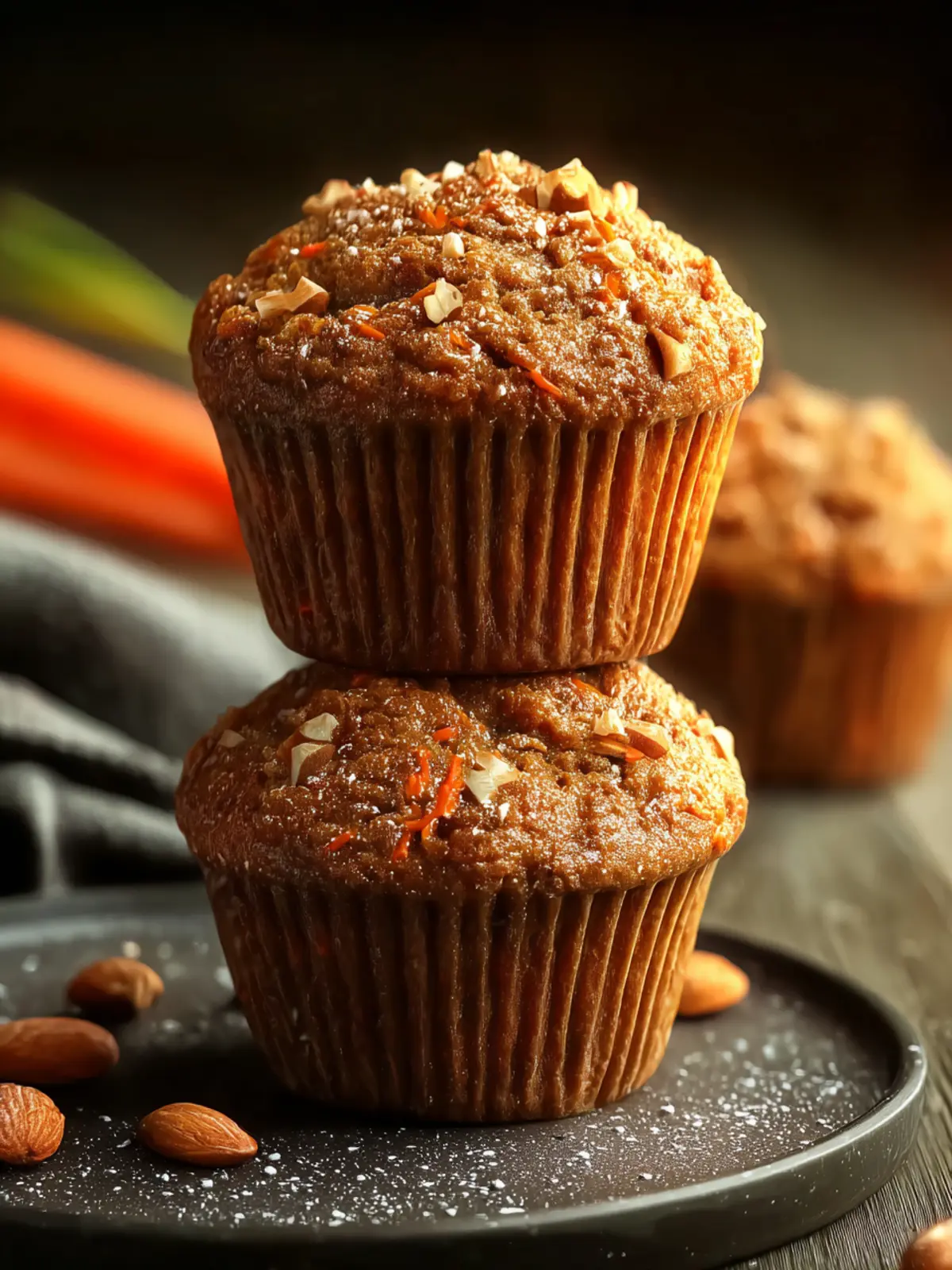 Heavenly Nutty Carrot Muffins for Cozy Mornings First Image
