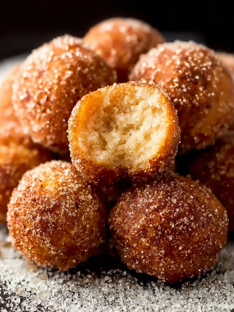 Homemade Cinnamon Sugar Donut Holes First Image