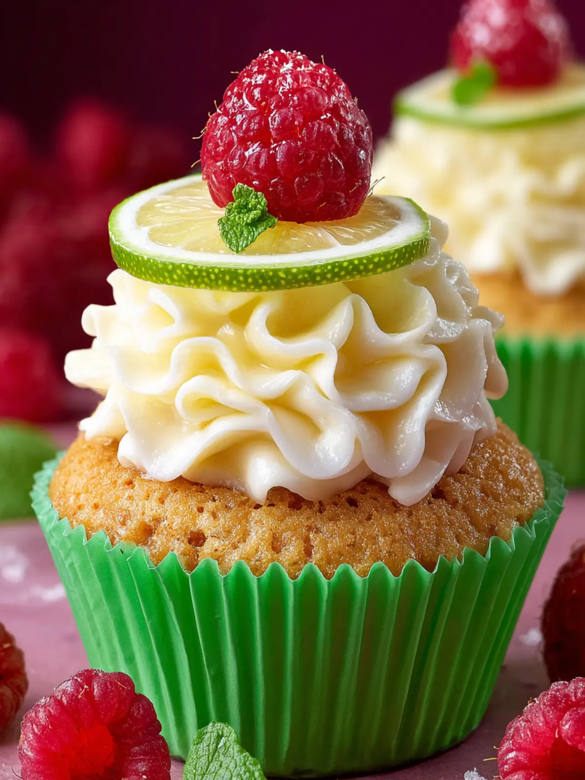 Lemon Raspberry Cupcakes {Soft & Fluffy} First Image