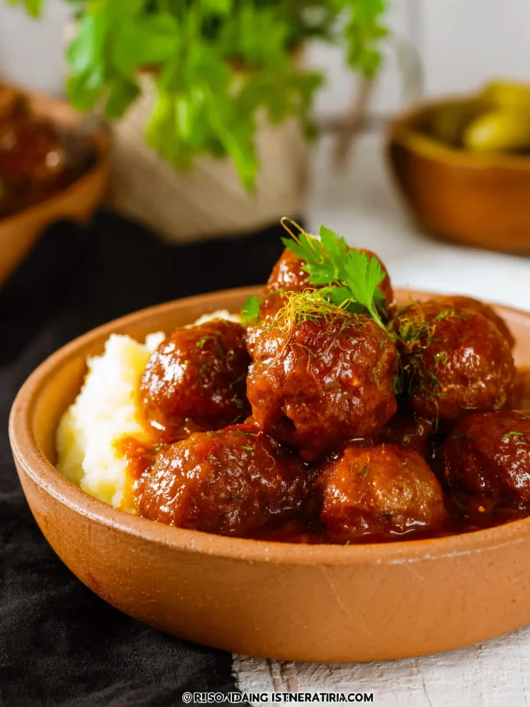 Saucy Crock Pot Mississippi Meatballs Recipe First Image