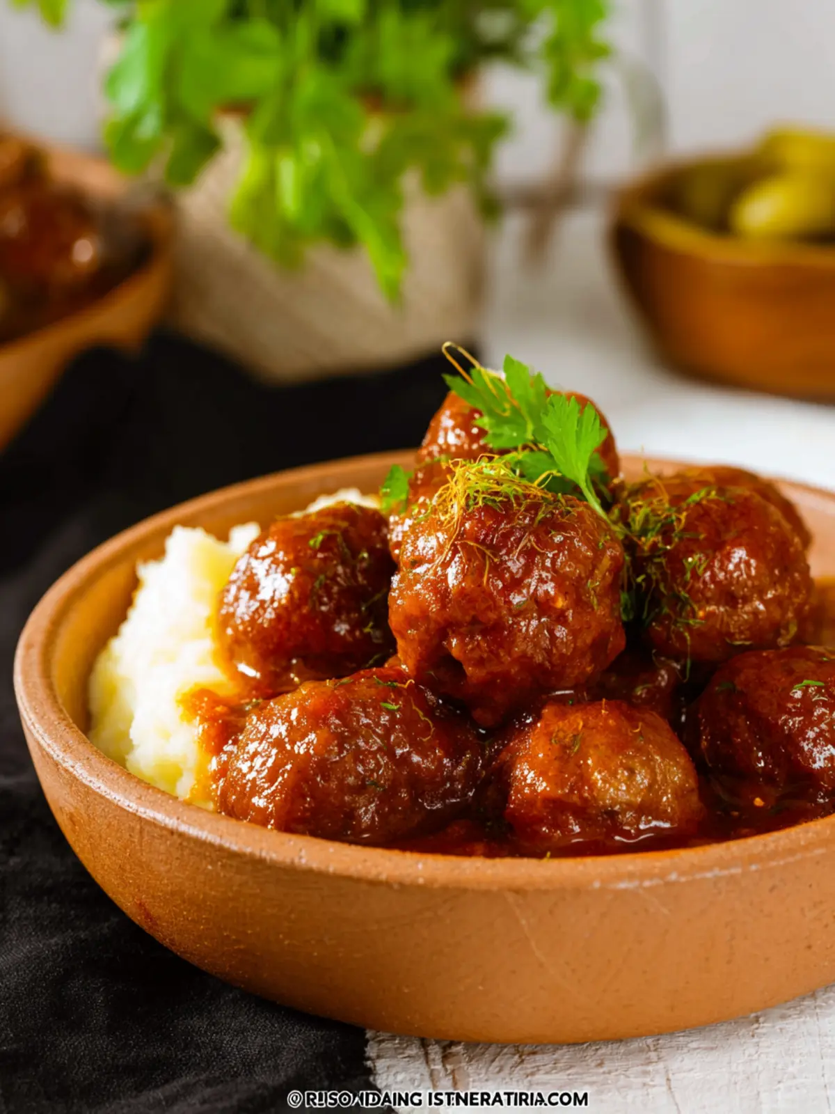 Saucy Crock Pot Mississippi Meatballs Recipe First Image