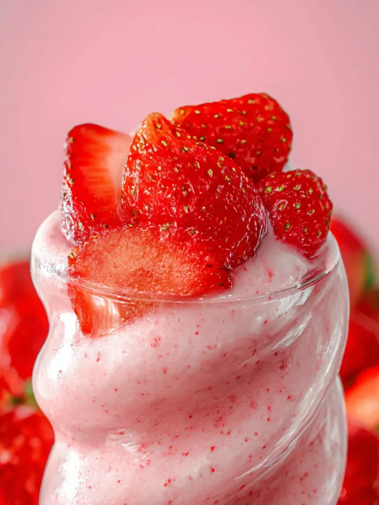 Strawberry Cottage Cheese Smoothie Recipe First Image