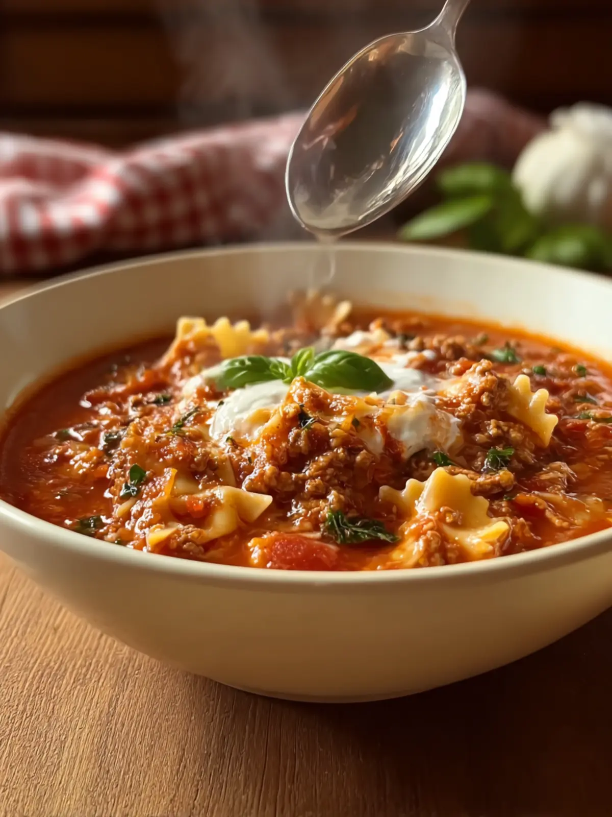 One-Pot Lasagna Soup First Image