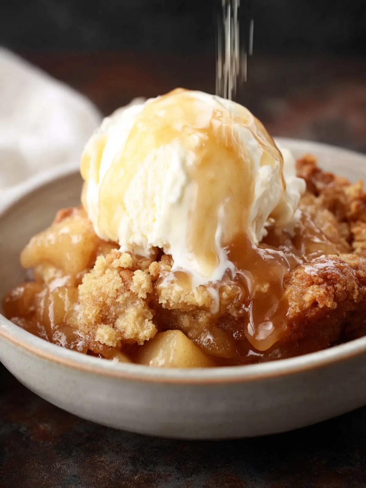 Slow Cooker Cake Mix Apple Cobbler First Image