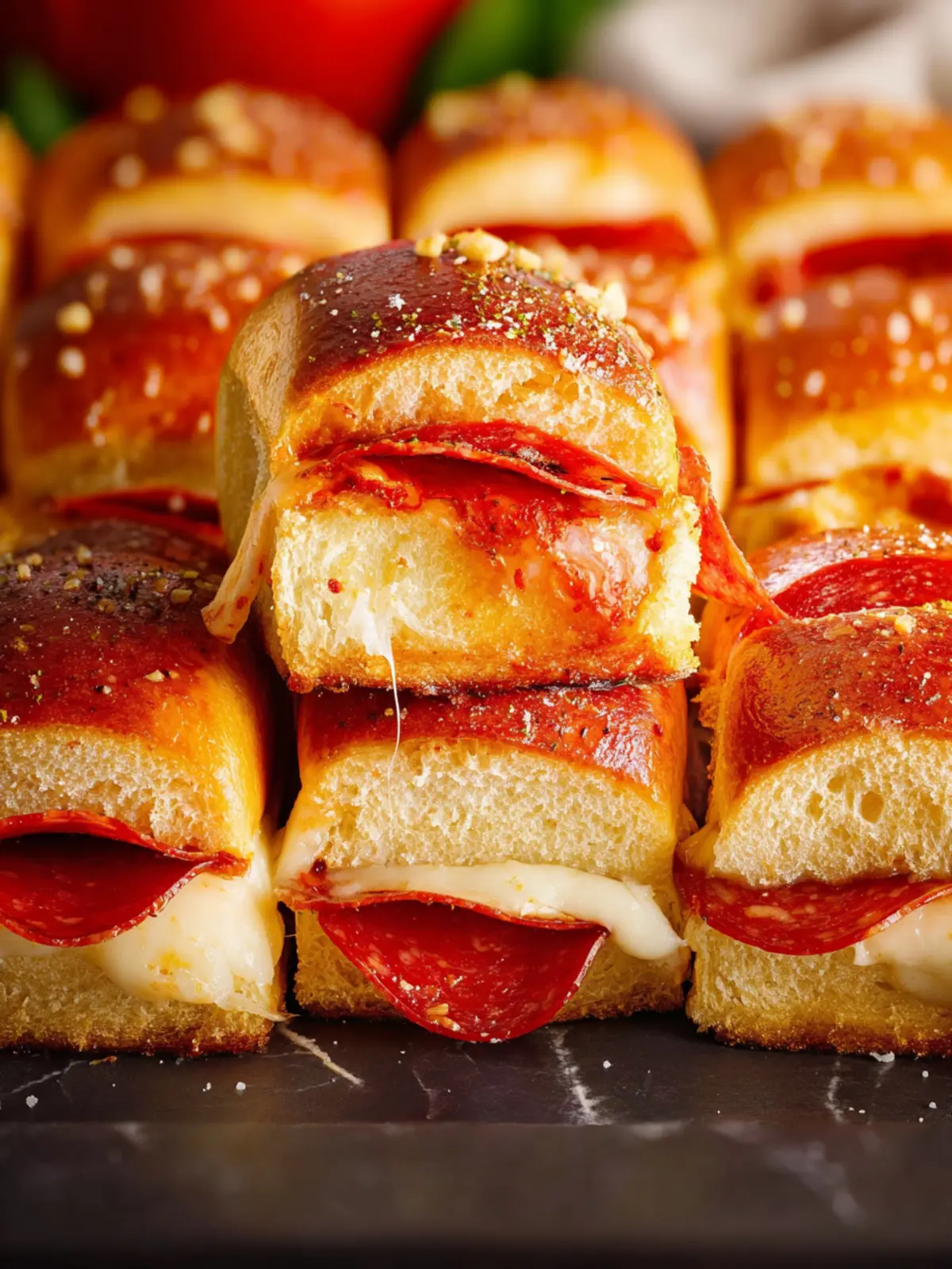 Pepperoni Pizza Stuffed Hawaiian Rolls First Image