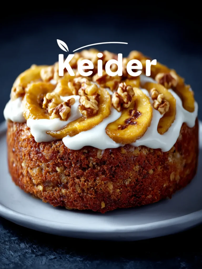 Irresistible Upside Down Banana And Walnut Cake Recipe First Image