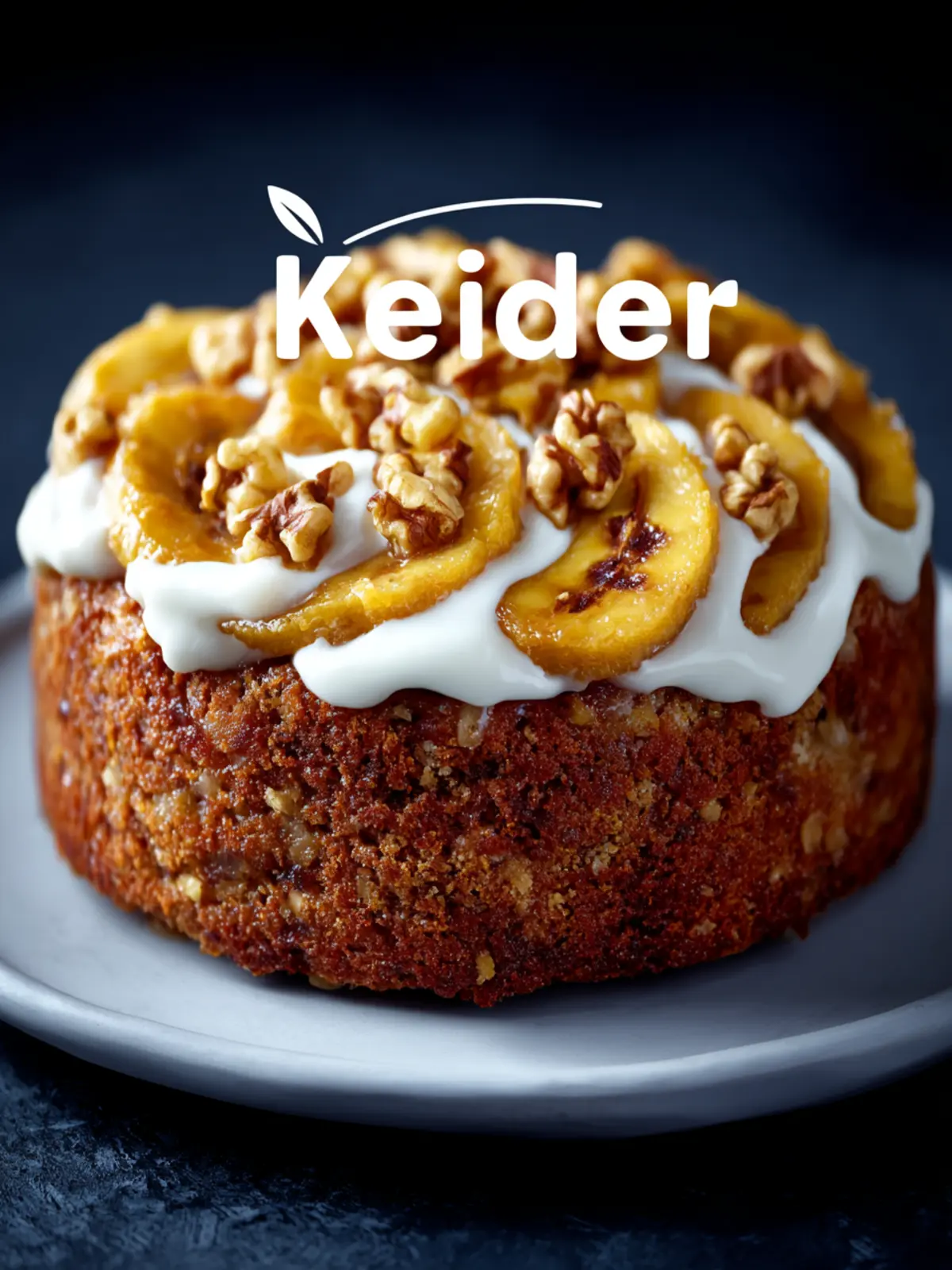 Irresistible Upside Down Banana And Walnut Cake Recipe First Image