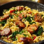 One-Pot Garlic Butter Sausage and Orzo Delight Recipe First Image