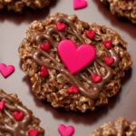 Healthy No Bake Cookies (Peanut Butter Chocolate Valentine’s Treat) First Image
