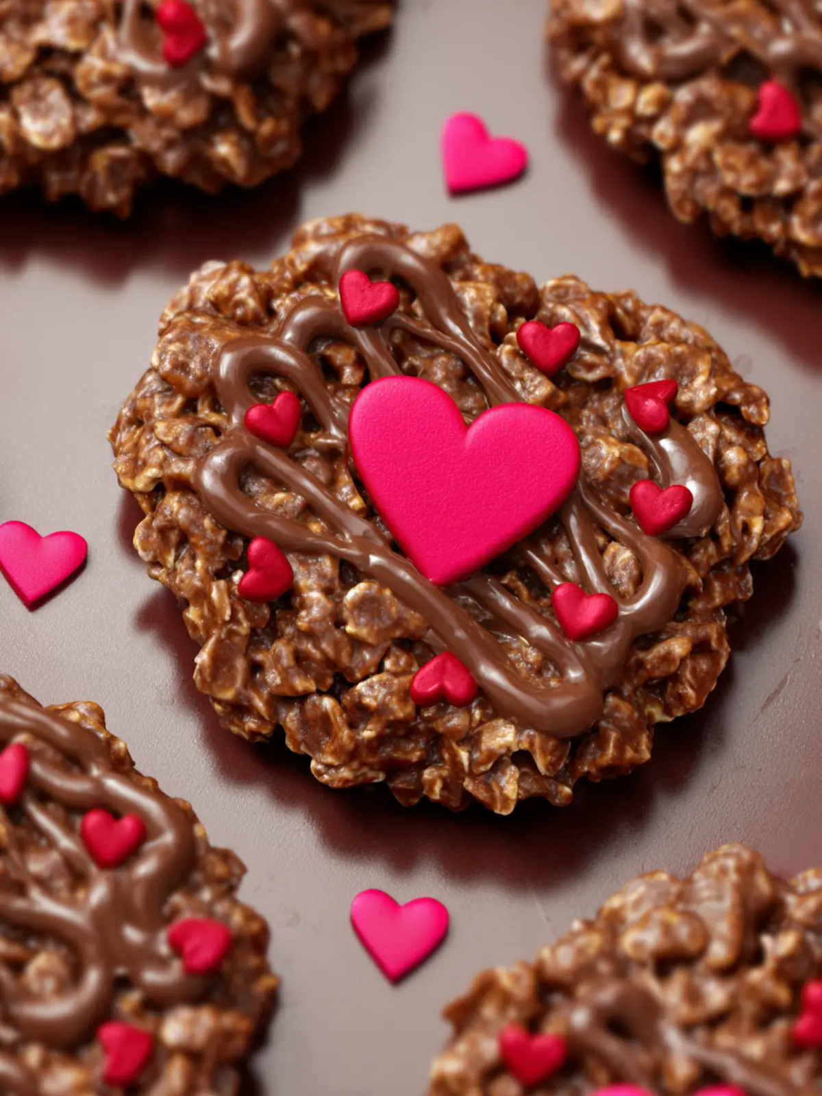 Healthy No Bake Cookies (Peanut Butter Chocolate Valentine’s Treat) First Image