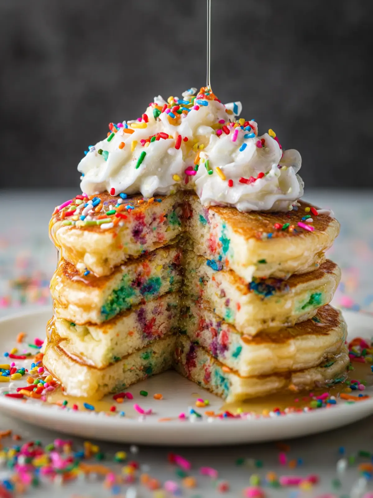 Homemade Funfetti Pancakes (Birthday Cake Pancakes) First Image