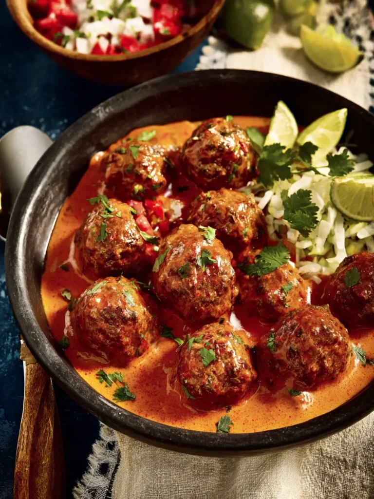 Mexican Meatballs in Creamy Enchilada Sauce First Image