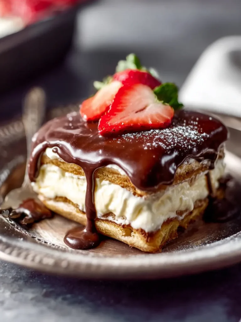 No-Bake Chocolate Eclair Cake First Image