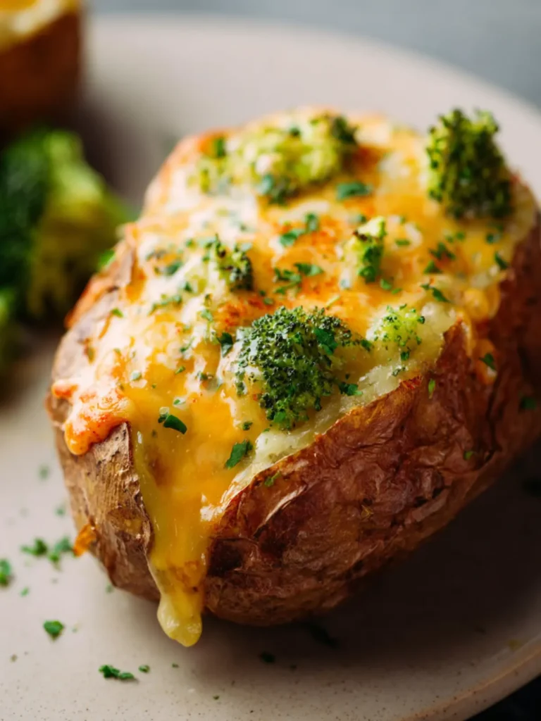 Broccoli and Cheese Baked Potatoes First Image