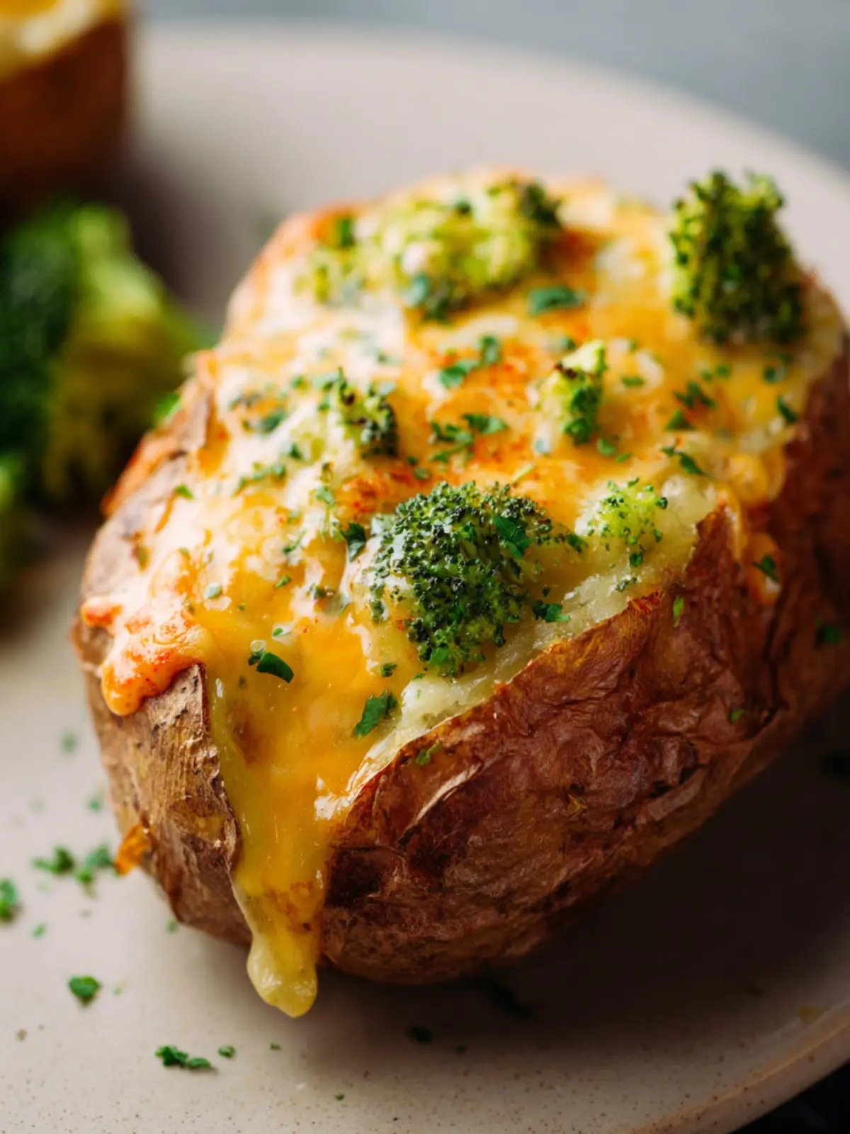 Broccoli and Cheese Baked Potatoes First Image