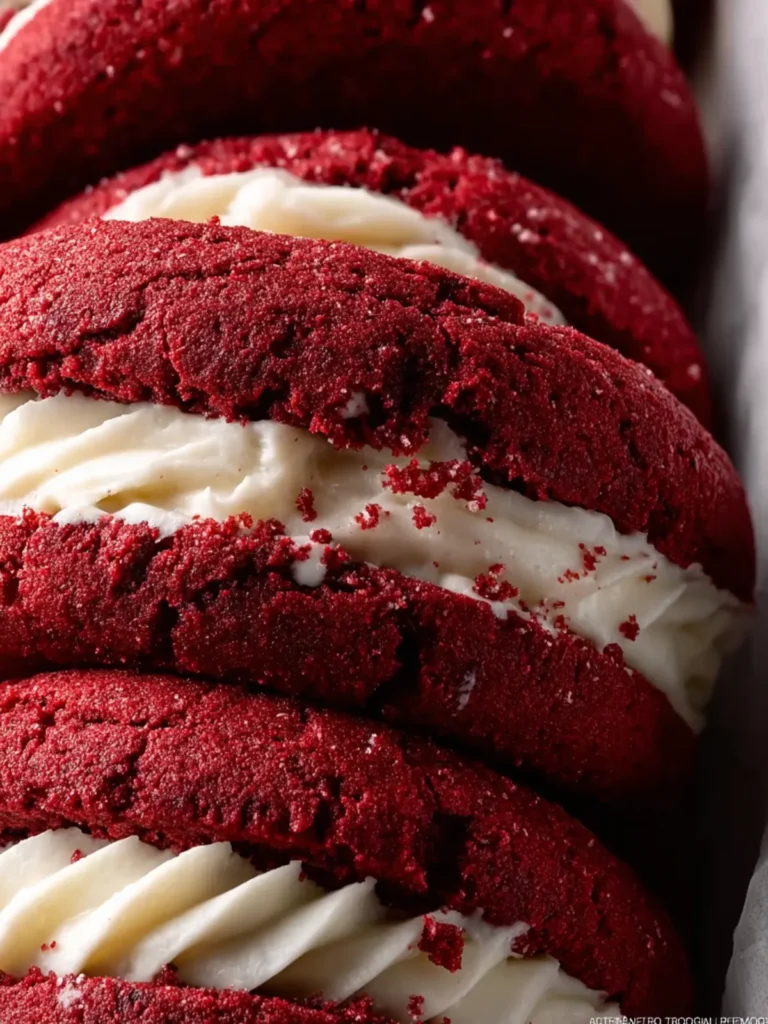 Red Velvet Cake Mix Cookies with Cream Cheese Icing First Image