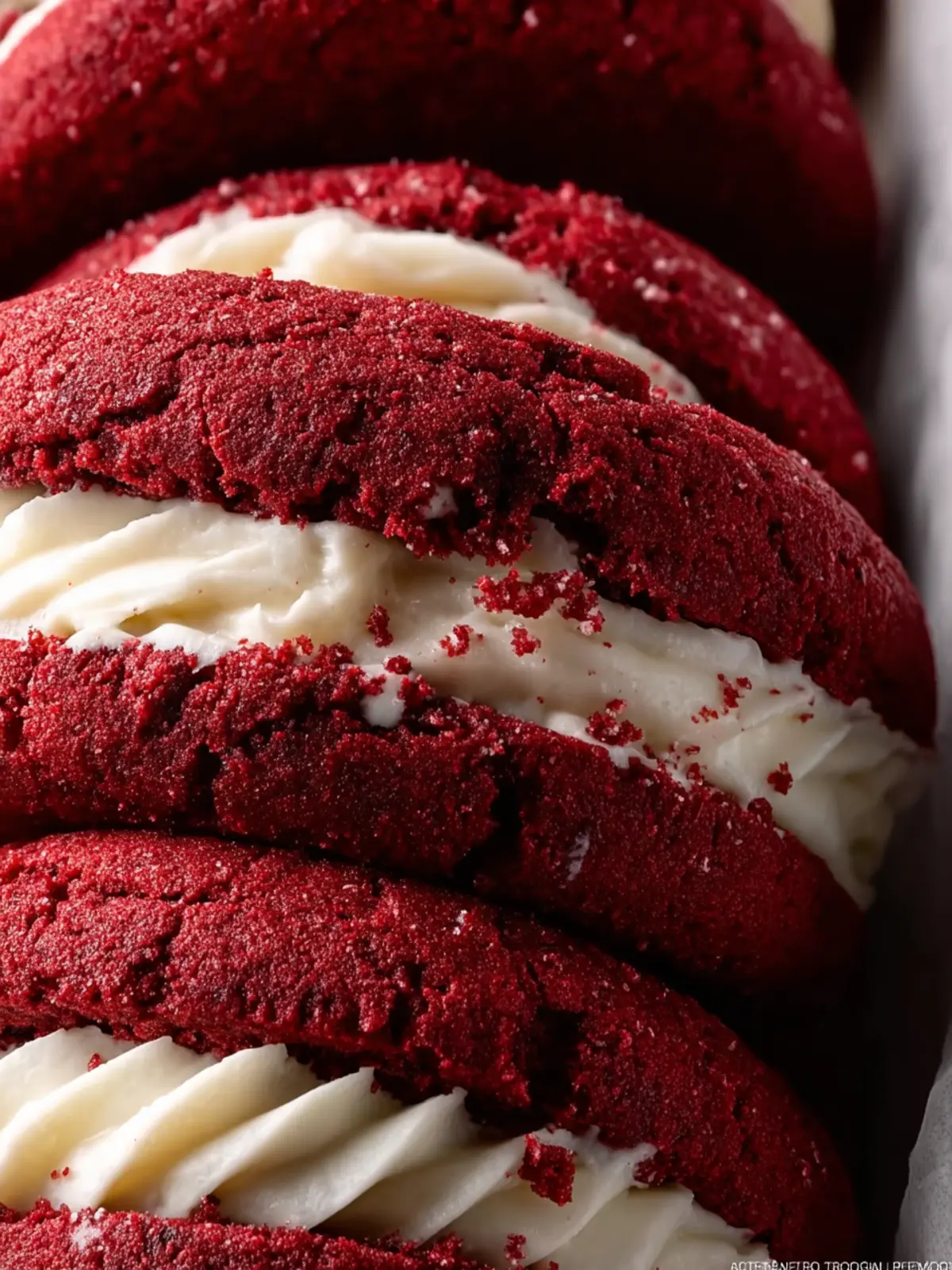 Red Velvet Cake Mix Cookies with Cream Cheese Icing First Image