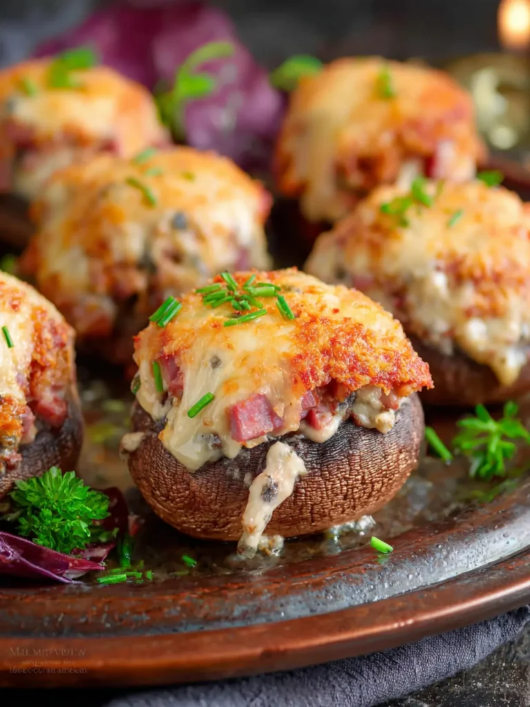 Reuben Stuffed Mushrooms First Image
