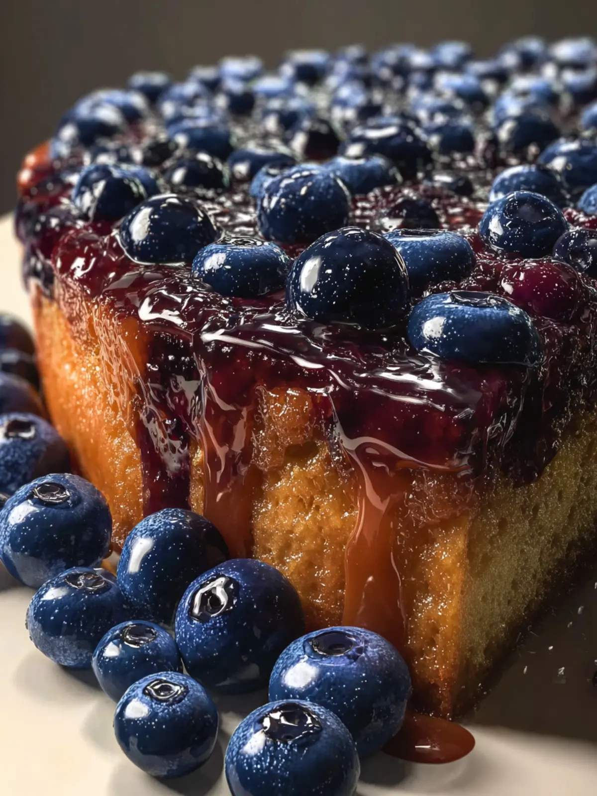 blueberry caramel upside down cake First Image