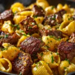 cajun steak bites garlic shells First Image