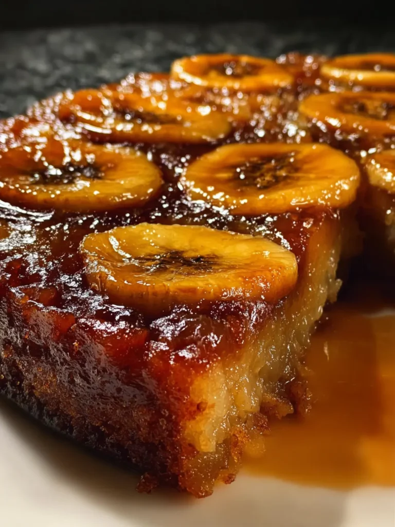 caramelized banana upside down cake First Image